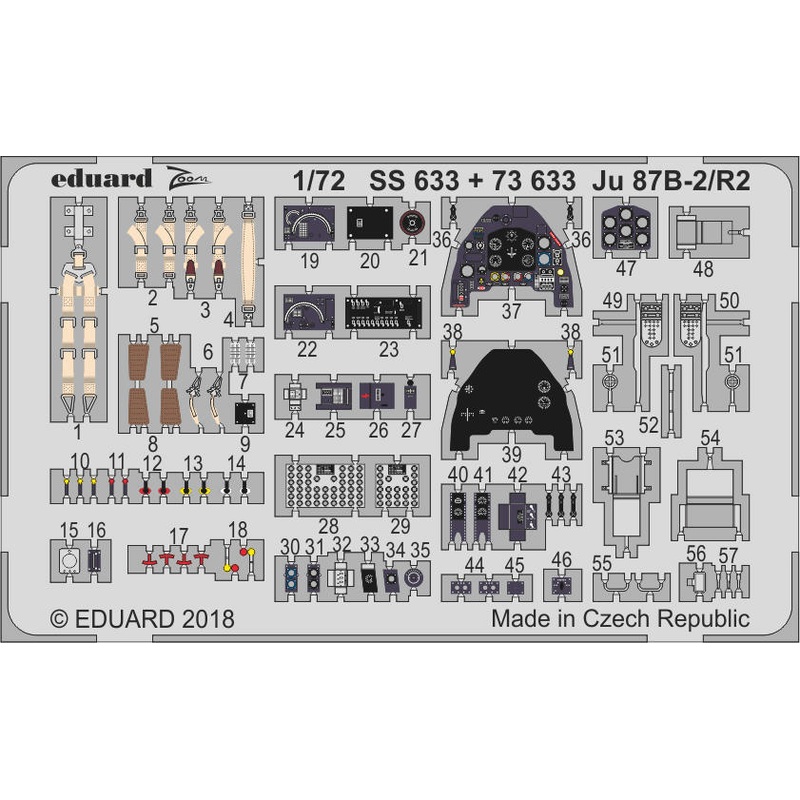 1/72 Ju 87B-2/R2 Zoom Photo-Etched Parts (for Airfix)