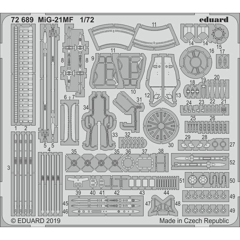1/72 MiG-21MF Photo-Etched Parts (for Eduard)