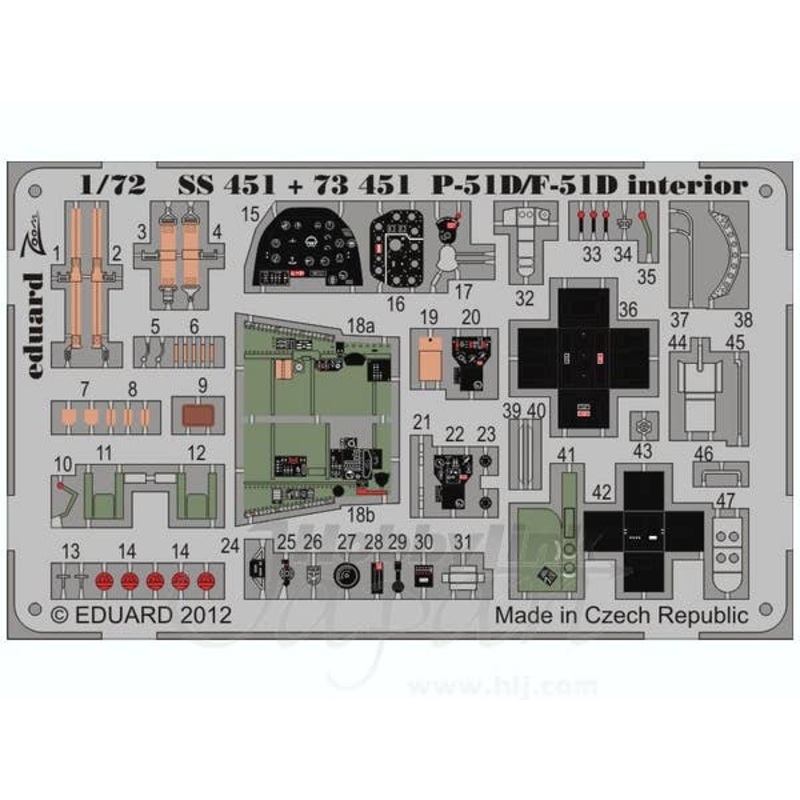 1/72 P-51D/F-51 Interior S.A. (Airfix)