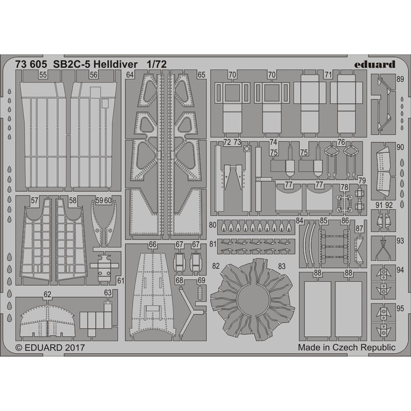 1/72 SB2C-5 HelldIver Photo-Etched Parts (for Special Hobby)