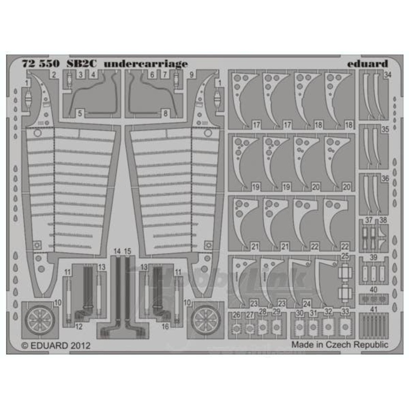 1/72 SB2C undercarriage (CYBER HOBBY)
