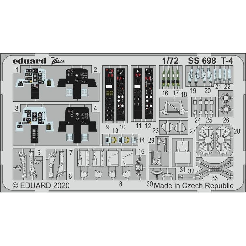 1/72 T-4 Zoom Photo-Etched Parts (for Hobby Boss)