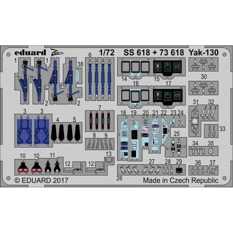 1/72 Yak-130 Zoom Photo-Etched Parts (for Zvezda)