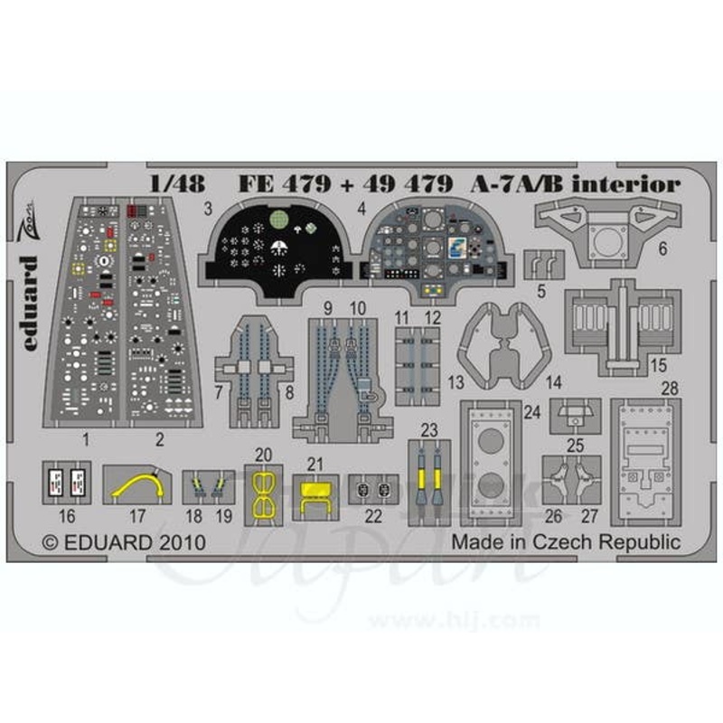 1/48 A-7A/B Interior Self-Adhesive (for Hobby Boss) Zoom
