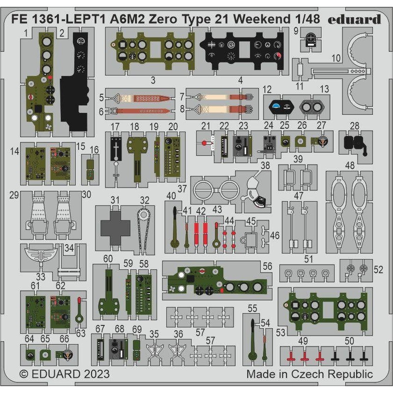 1/48 A6M2 Zero Type 21 Weekend Zoom Photo-Etched Parts (for EDUARD)