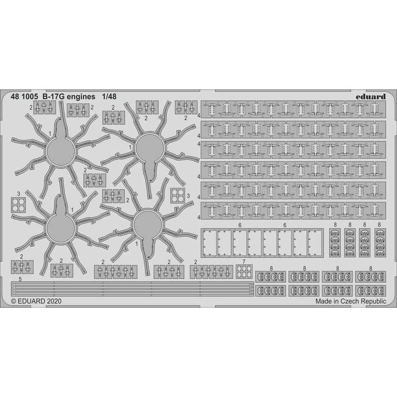 1/48 B-17G Engines Photo-Etched Parts (for HK Models)