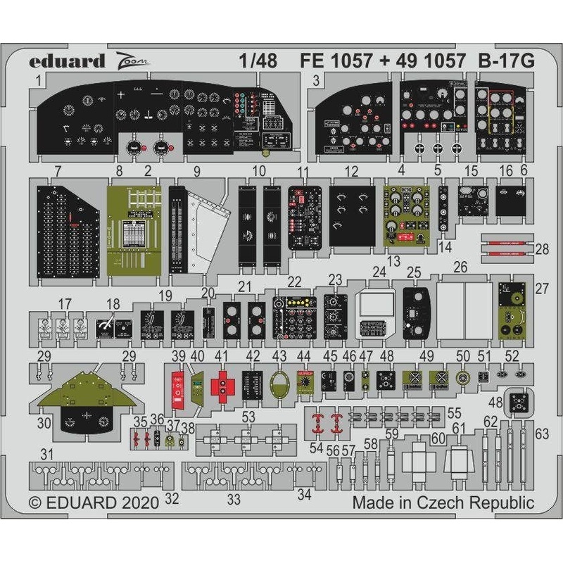1/48 B-17G Zoom Photo-Etched Parts (for HK Models)