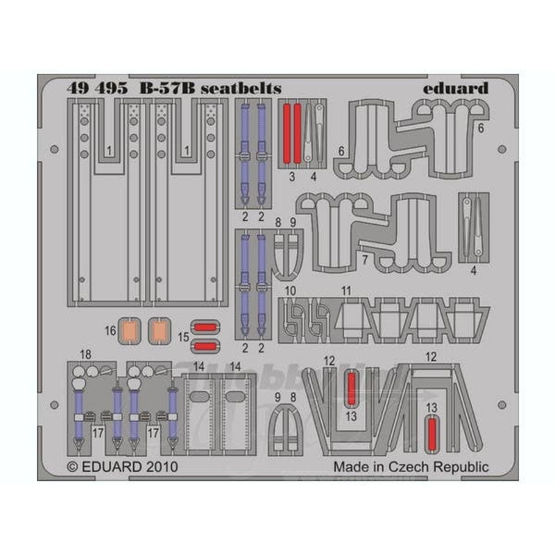 1/48 B-57B Seatbelts (for Airfix)