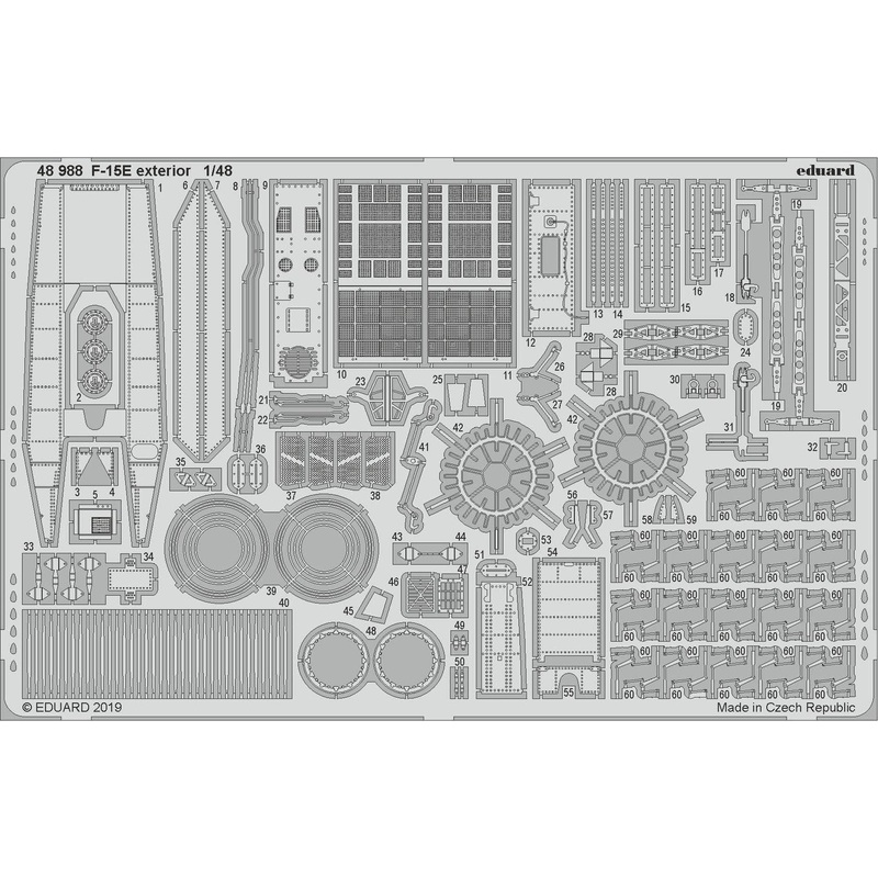 1/48 F-15E Exterior Photo-Etched Parts (for Great Wall Hobby)