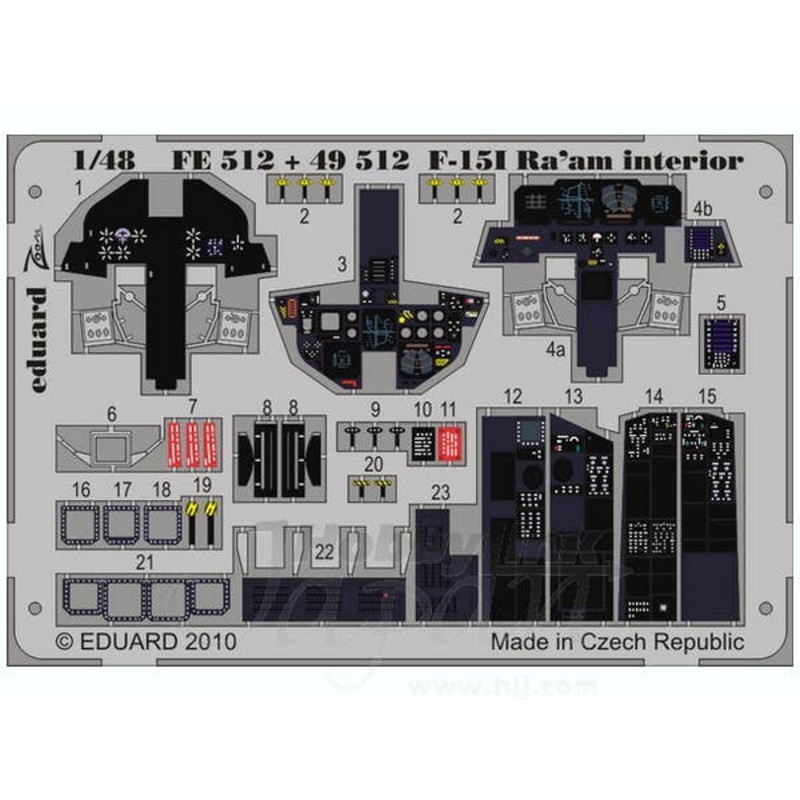 1/48 F-15I Ra'aM Interior Self-Adhesive (for Academy) Zoom