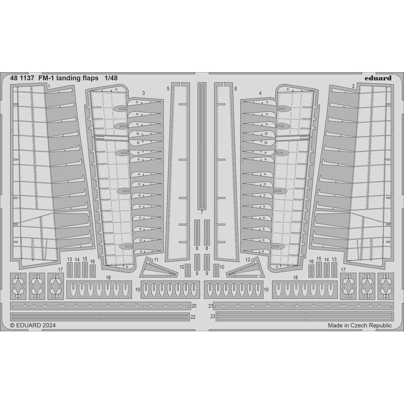 1/48 FM-1 landing flaps Photo etched (for TAMIYA)