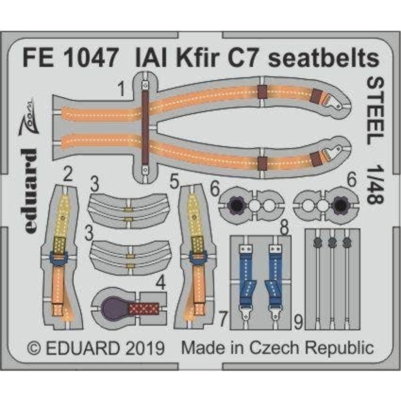 1/48 IAI Kfir C7 Seatbelts (Steel) (for Avantgarde Model Kits)