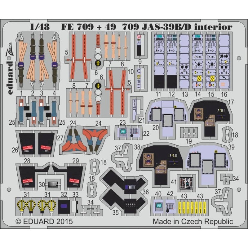 1/48 JAS-39B/D S.A. Photo-Etched Parts Set