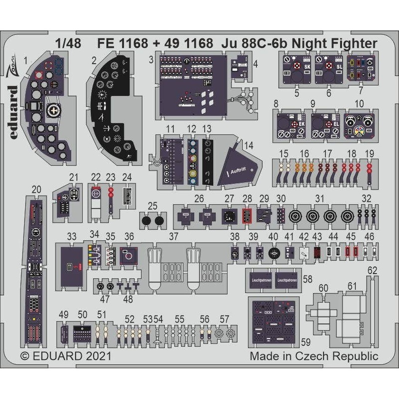 1/48 Ju 88C-6b Night Fighter Zoom Photo-Etched Parts (for ICM)