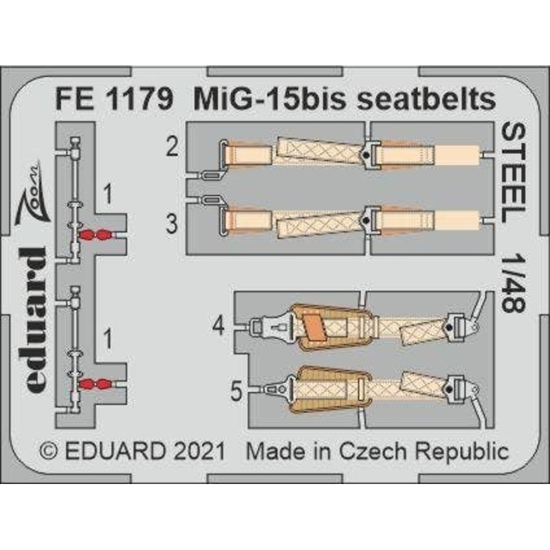 1/48 MiG-15bis Seatbelts (for Bronco)