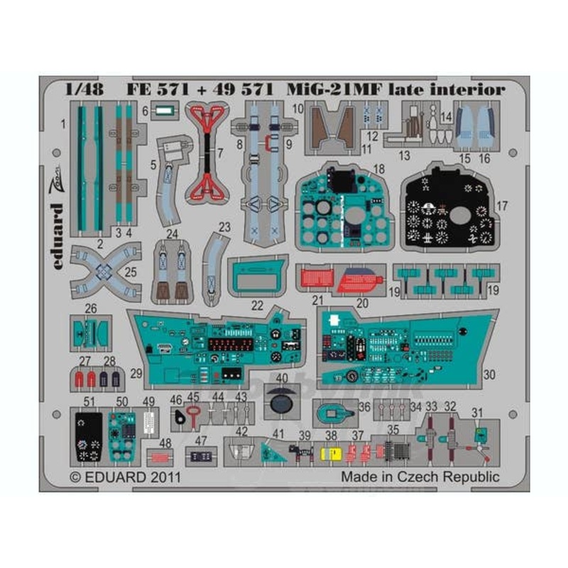 1/48 MiG-21MF Late Interior S.A (Eduard)