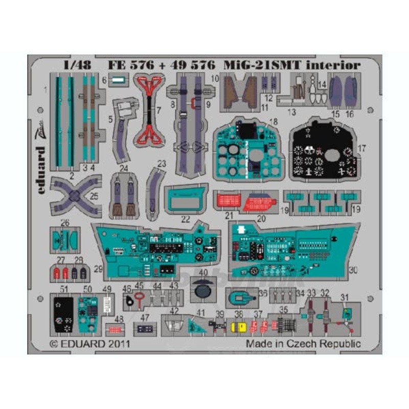 1/48 MiG-21SMT Interior (for Eduard)