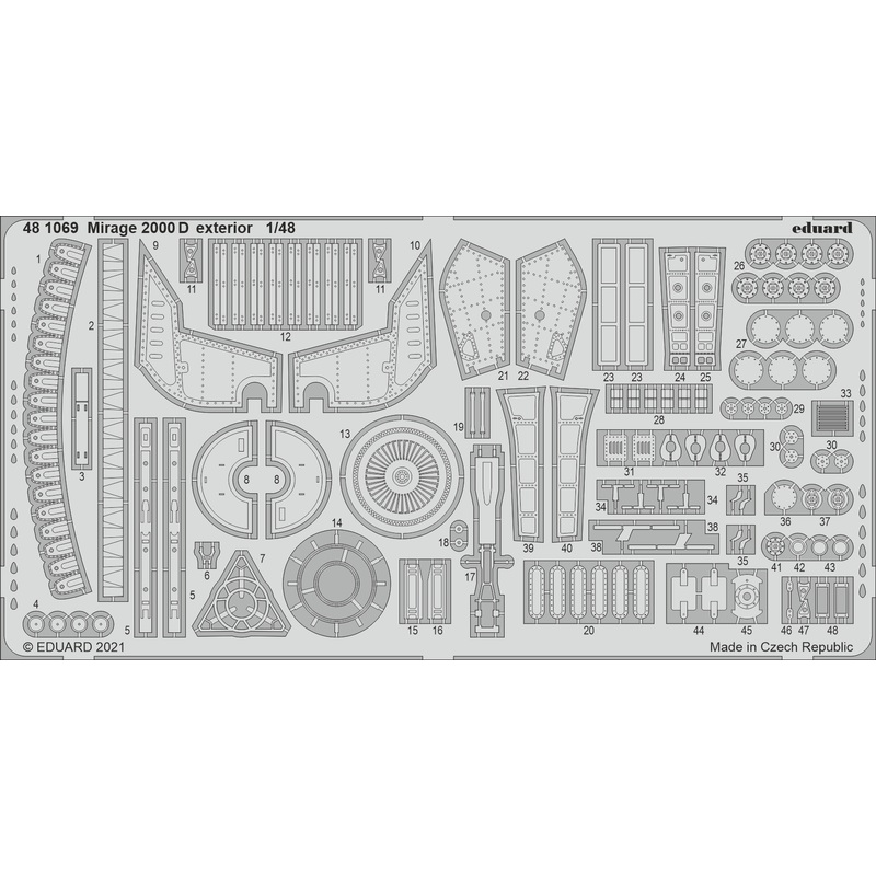 1/48 Mirage 2000D exterior for Kinetic