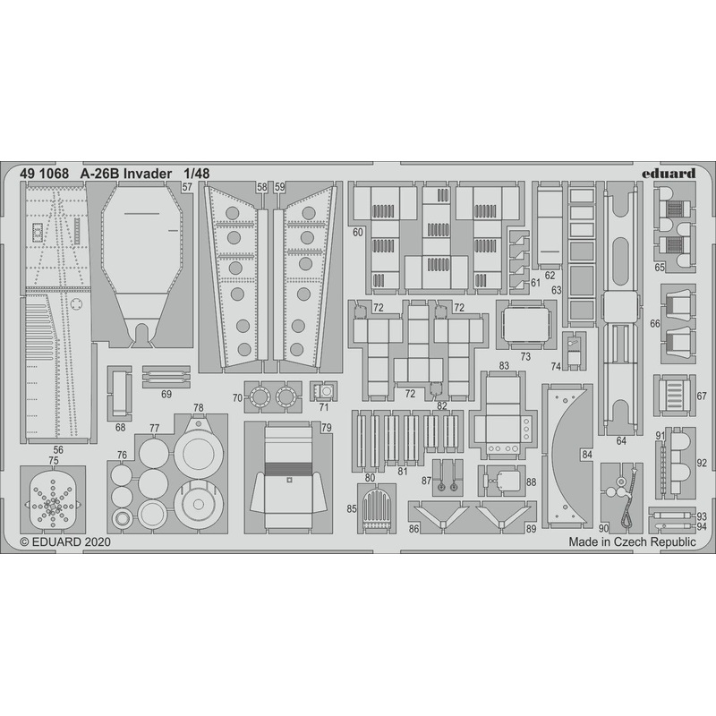 1/48 A-26B Invader Photo-Etched Parts (for ICM)
