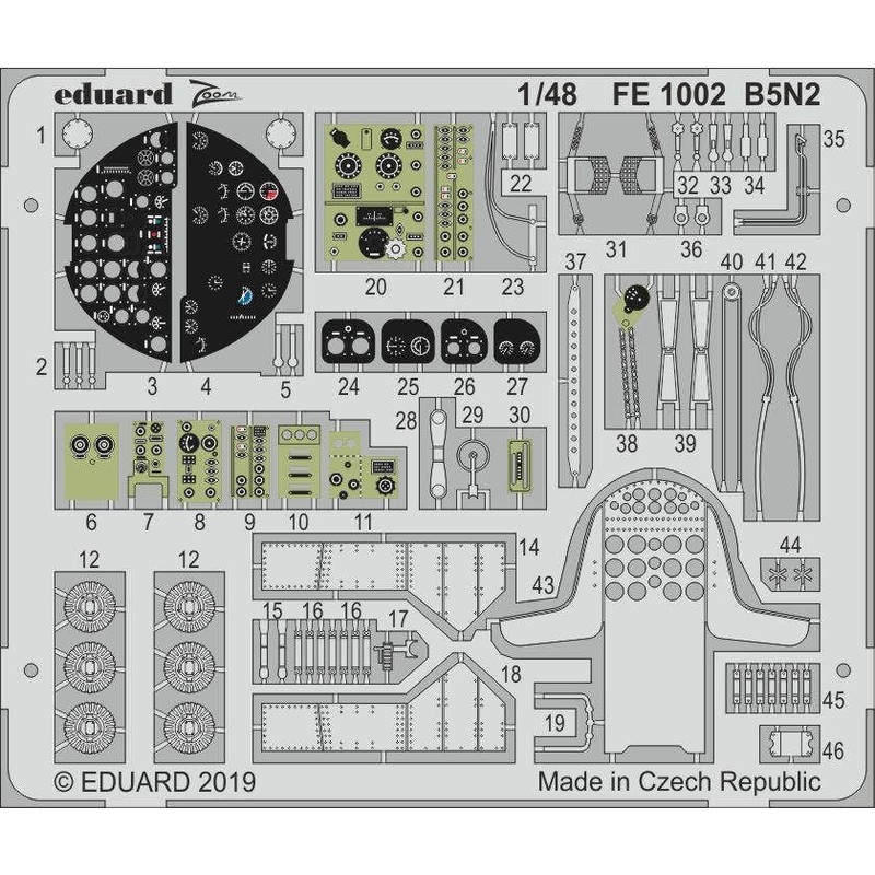 1/48 B5N2 Zoom Photo-Etched Parts (for Hasegawa)