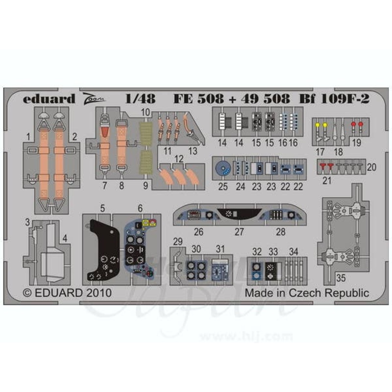 1/48 Bf 109F-2 Self-Adhesive (for Zvezda) Zoom