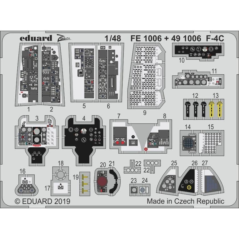 1/48 F-4C Zoom Photo-Etched Parts (for Academy)