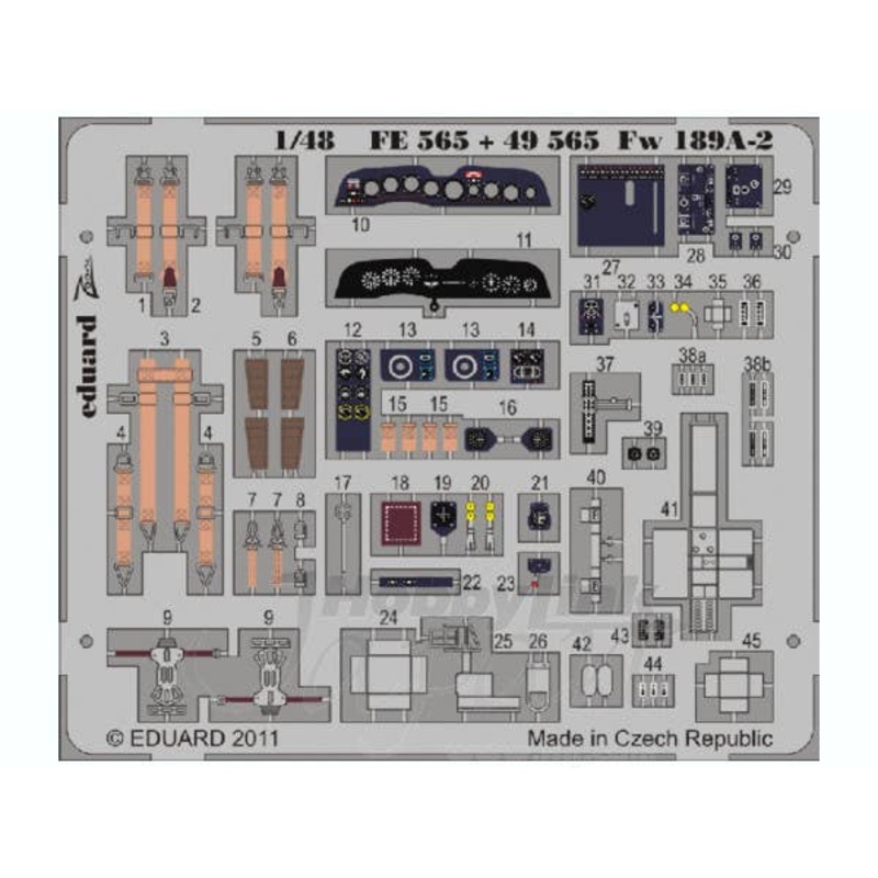 1/48 Fw 189A-2 Interior Self-Adhesive Zoom (for Great Wall Hobby)