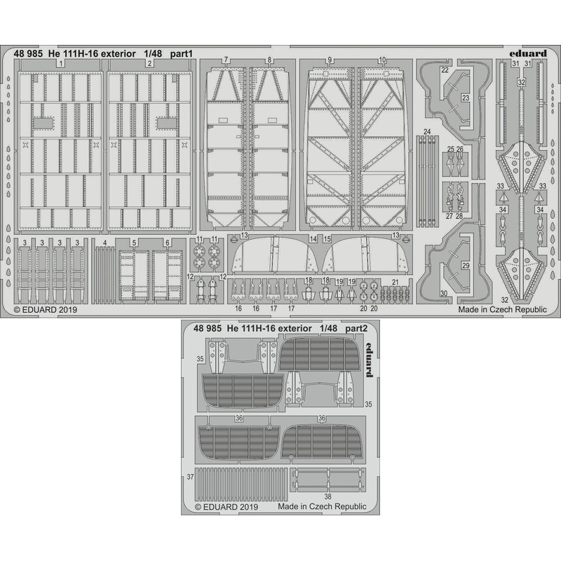 1/48 He 111H-16 Exterior Photo-Etched Parts (for ICM)