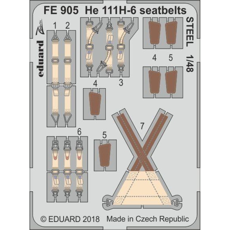 1/48 He 111H-6 Seatbelts Steel (for ICM)
