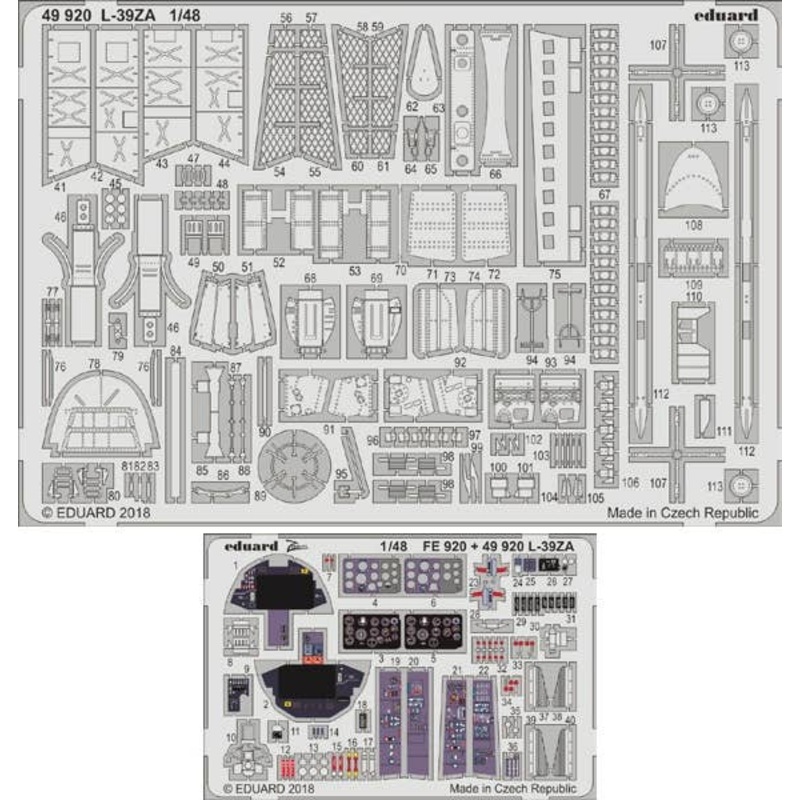 1/48 L-39ZA Photo-Etched Parts (for Trumpeter)