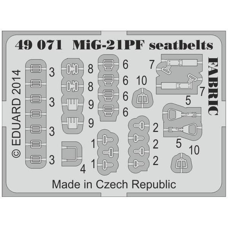 1/48 MiG-21PF Seatbelts Fabric (for Eduard)