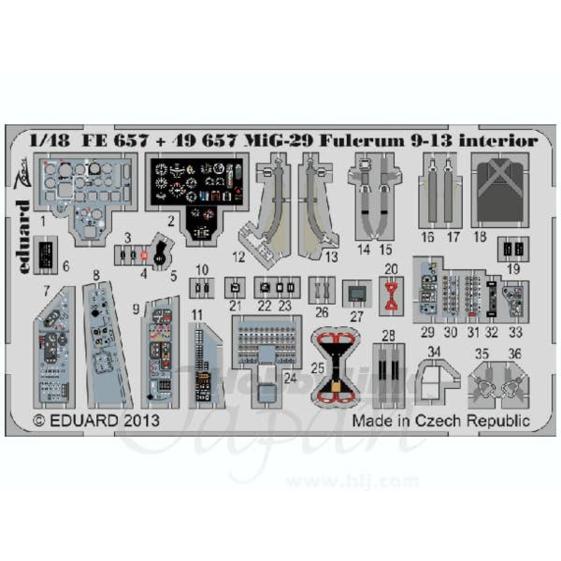 1/48 MiG-29 Fulcrum 9-13 Iterior S.A. (For Great Wall Hobby)