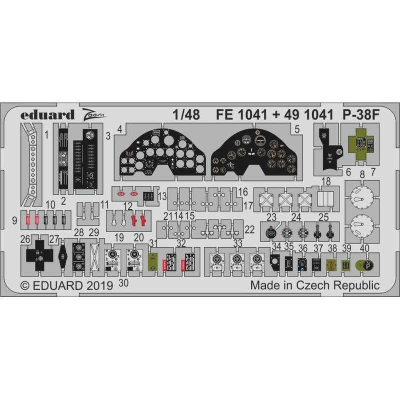 1/48 P-38F Zoom Photo-Etched Parts (for Tamiya)