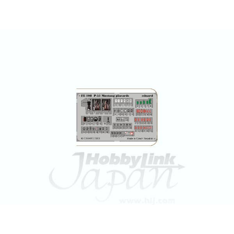 1/48 P-51 Mustang placards Interior Zoom Color PE