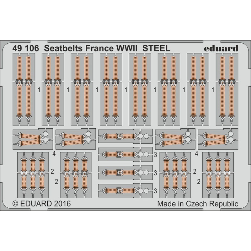 1/48 Seatbelts France WWII Steel