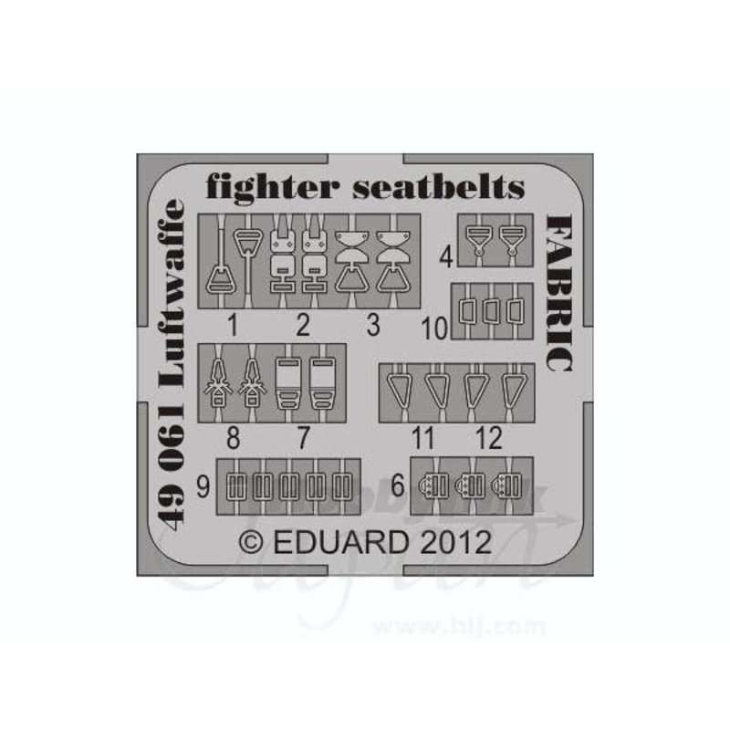 1/48 TP TEXTILIE PART Seatbelts Luftwaffe WWII Fighters FABRIC