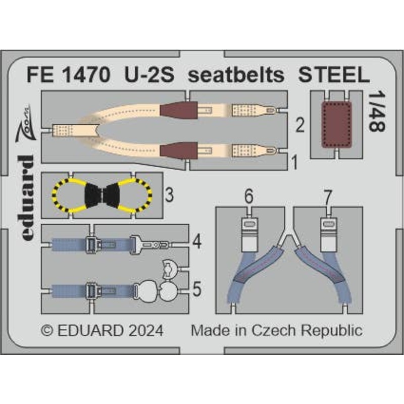 1/48 U-2S seatbelts STEEL
