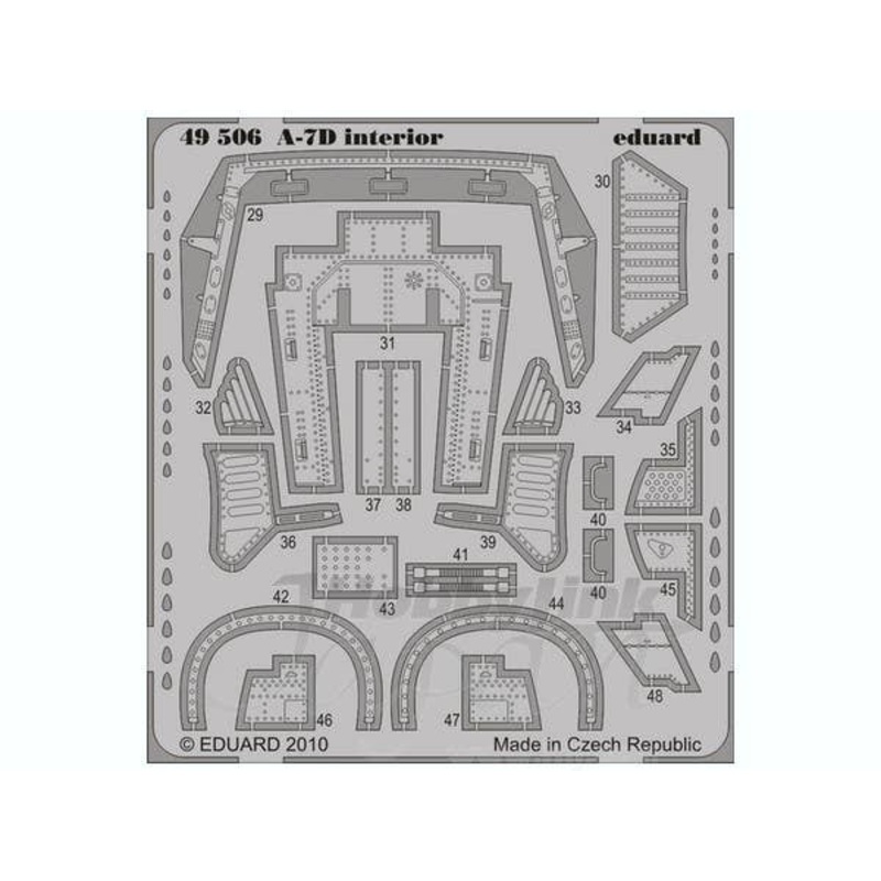 1/48 A-7D Interior Self-Adhesive (for Hobby Boss)