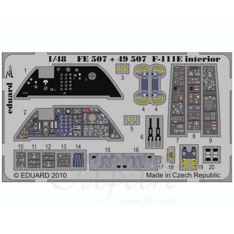 1/48 F-111E Interior Self-Adhesive (for Hobby Boss) Zoom