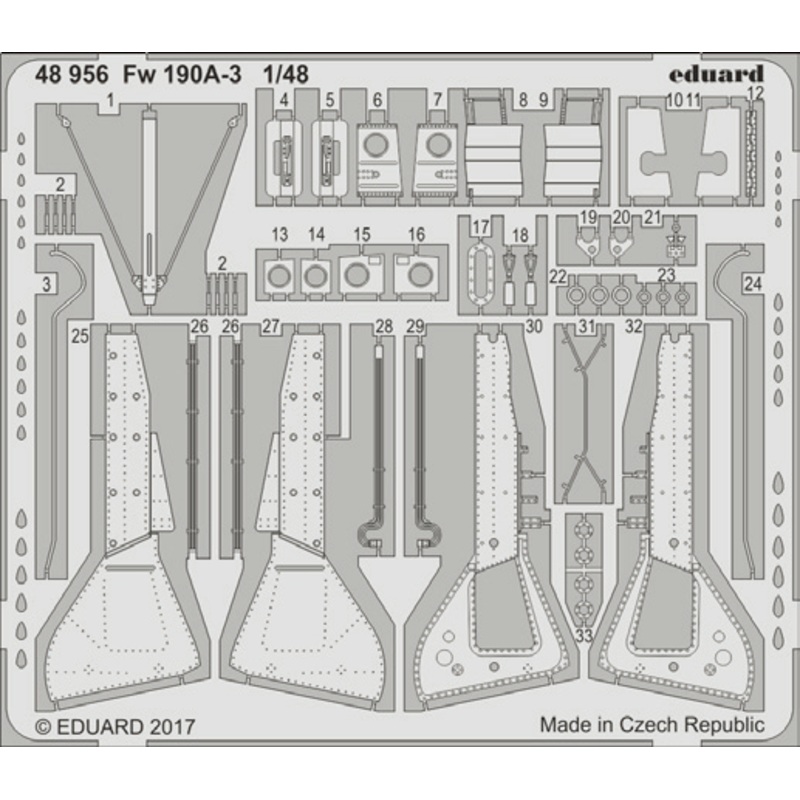 1/48 Fw 190A-3 Photo-Etched Parts (for Eduard)