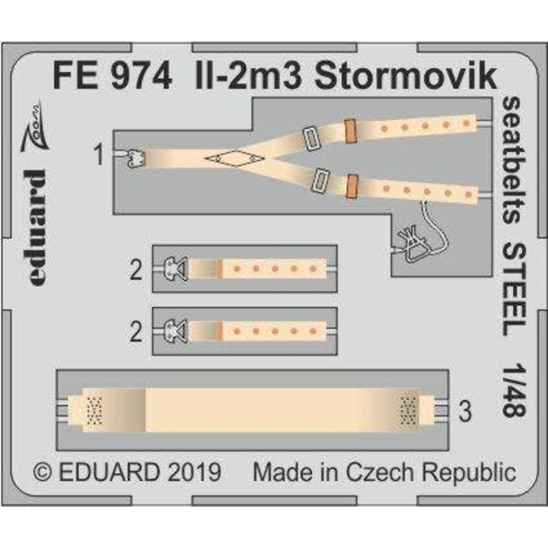 1/48 Il-2m3 Stormovik Seatbelts Steel (for Accurate Miniatures)