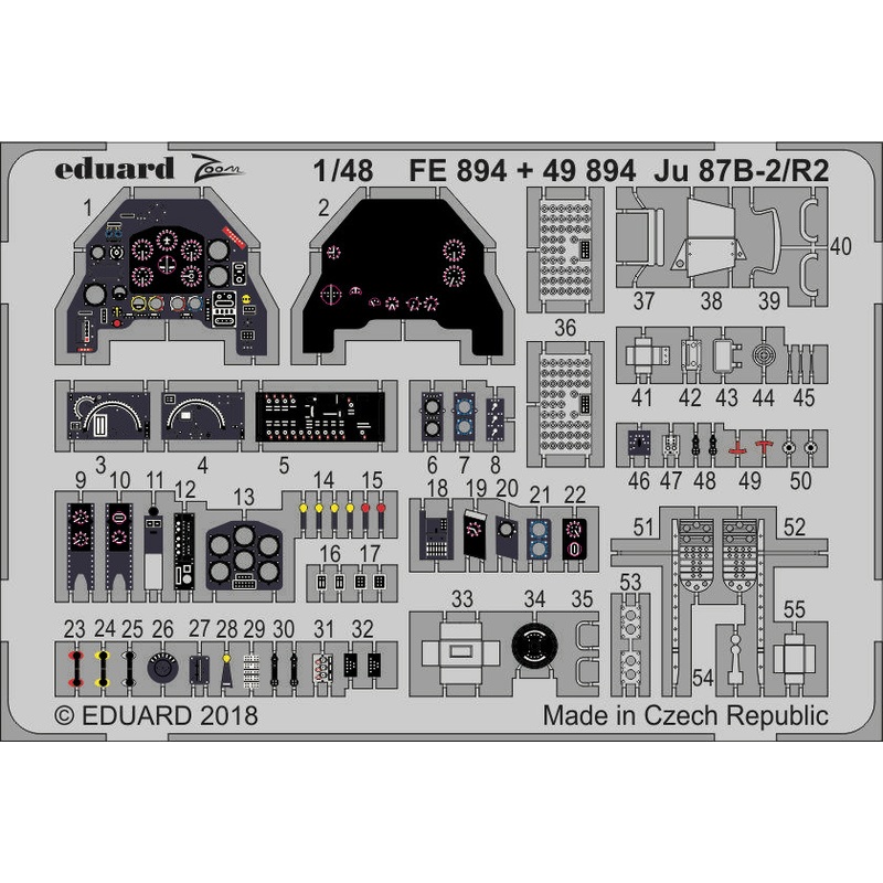 1/48 Ju 87B-2/R2 Zoom Photo-Etched Parts (for Airfix)
