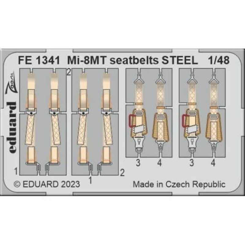 1/48 Mi-8MT Seatbelts STEEL Zoom Photo Etched Parts