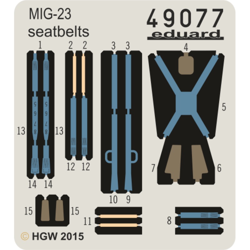 1/48 MiG-23 seatbelts Fabric (for Trumpeter)