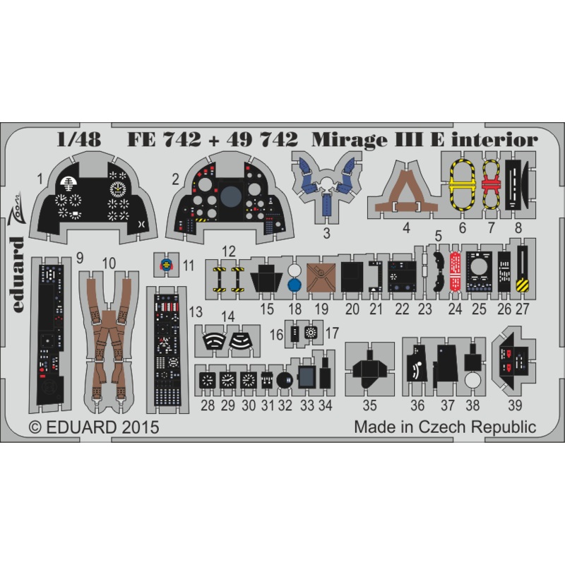 1/48 Mirage III E Interior (for Kinetic)