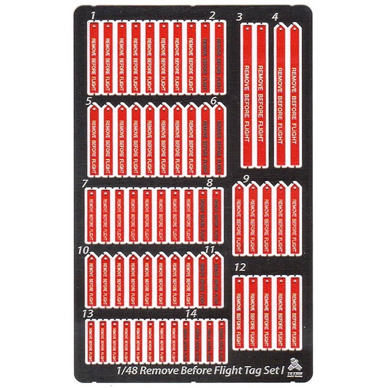 1/48 Remove Before Flight Tags (Colored Etching Parts)