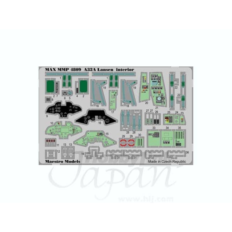 1/48 SAAB A32A Lansen Interior Detail Set (for Tarangus)
