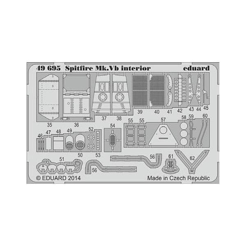 1/48 SPITFIRE Mk.Vb Photo-Etched Parts Set (Airfix)