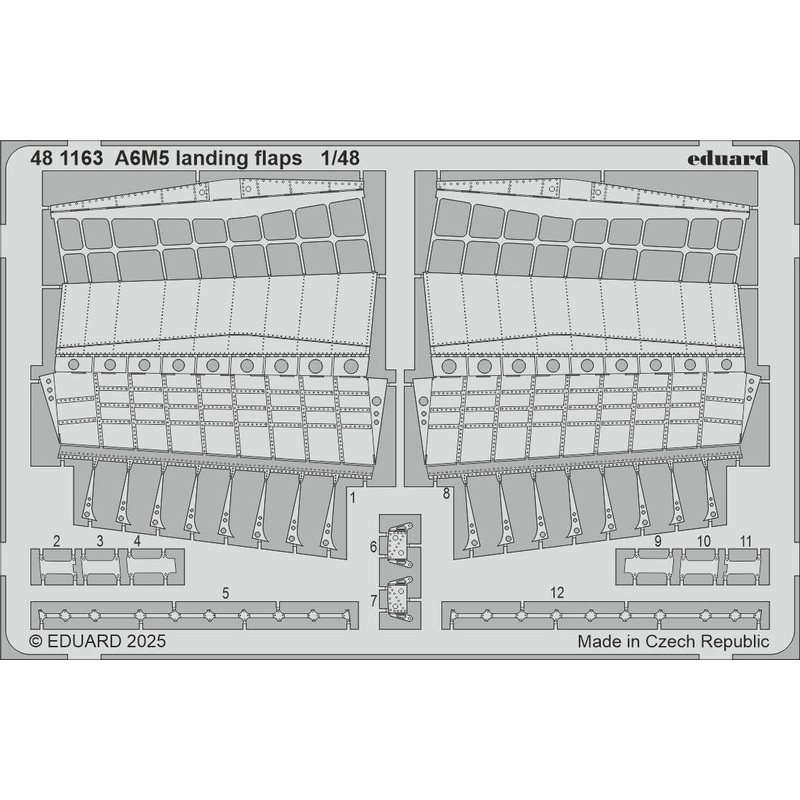 1/48 A6M5 landing flaps (Eduard)
