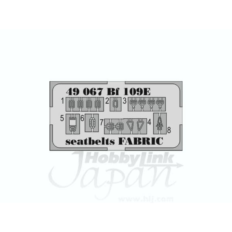 1/48 Bf 109E Seatbelts FABRIC